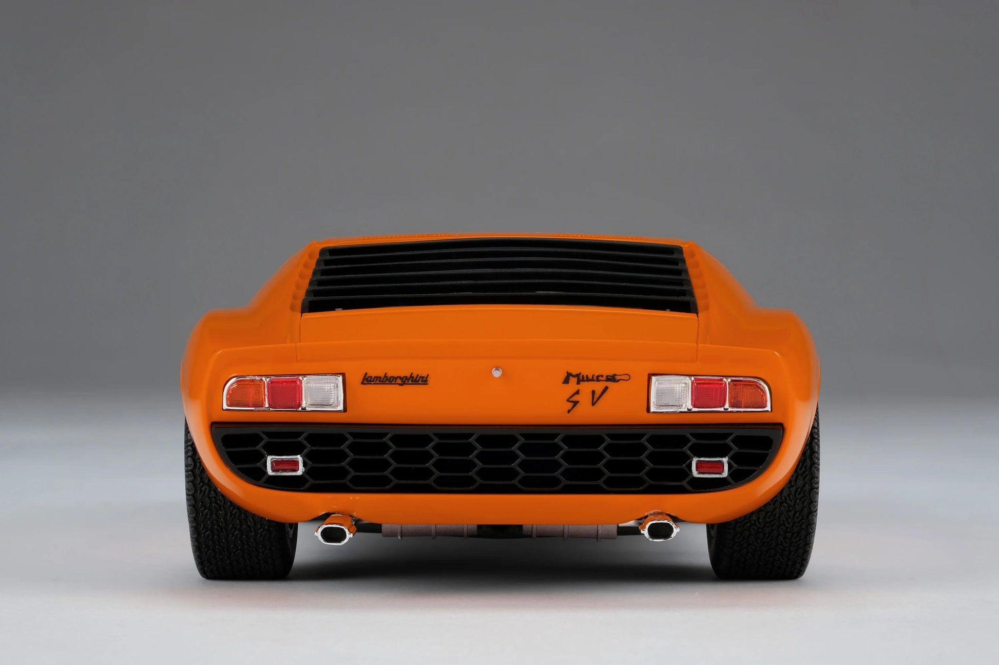 Lamborghini Miura P400 Orange/Or (Intérieur Marron) 1/18 Lamborghini Miura P400 Orange/Or (Intérieur Marron) 1/18