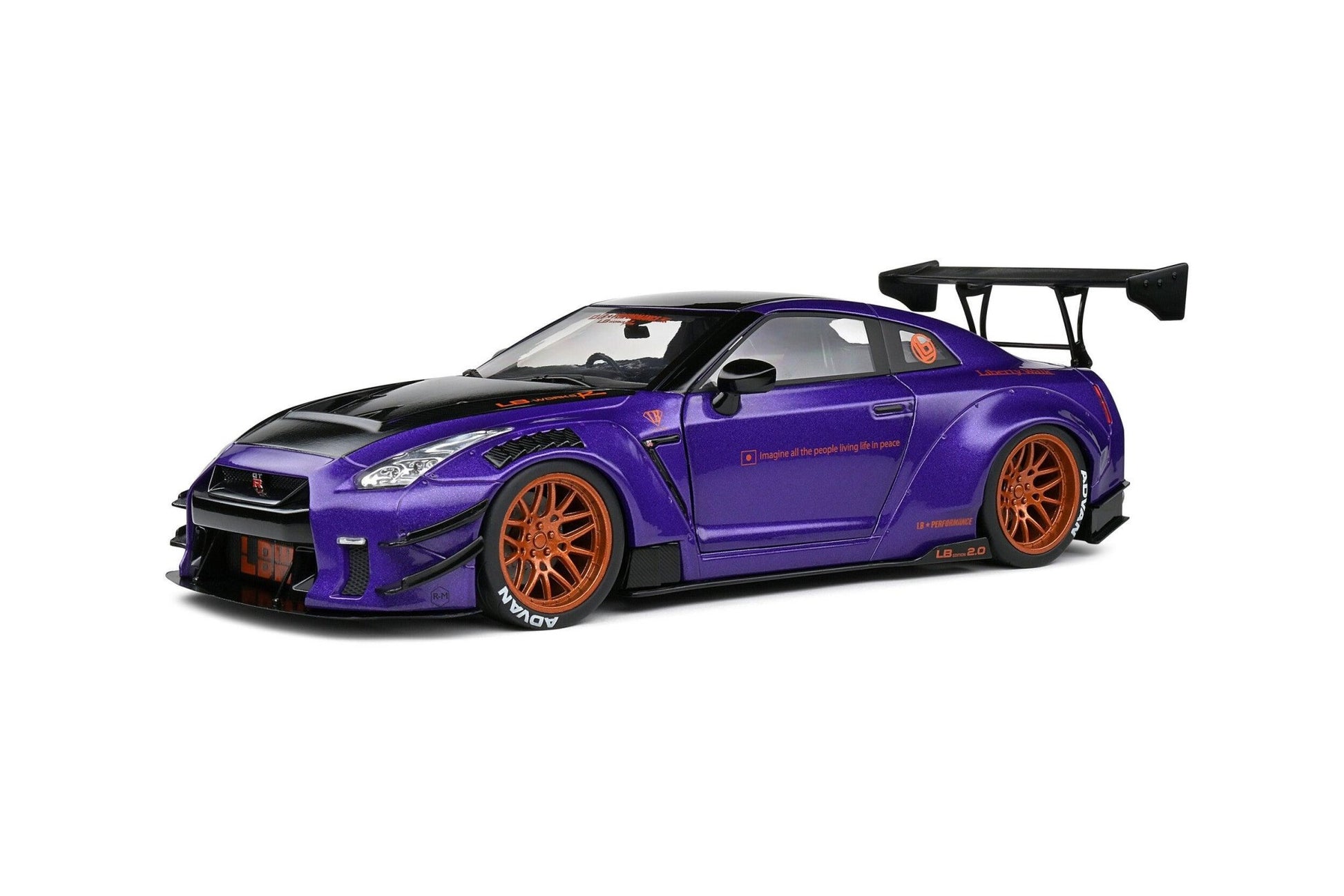 Solido Nissan GT-R (R35) Liberty Walk Body Kit 2022 Purple